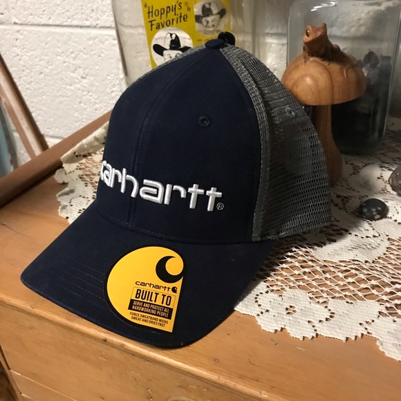 Carhartt Navy Blue Mesh Cap - Picture 2 of 3